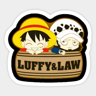 Luffy and law Sticker